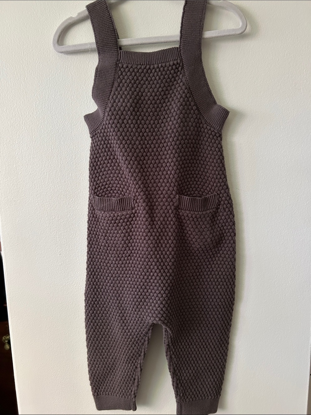 H&M 6-9 months soft blue Knit Overalls 100% cotton